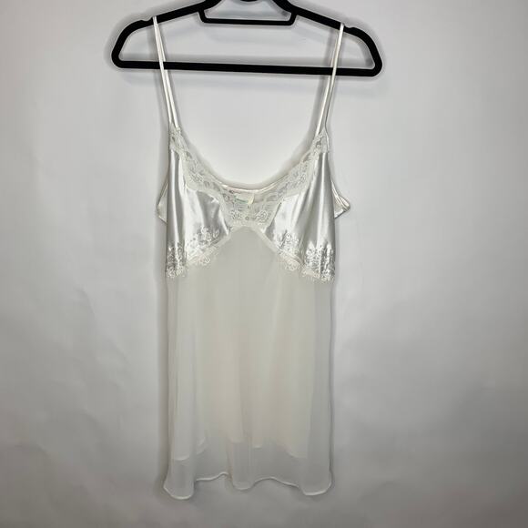 Expressions California Dynasthy Sheer Cream Neglige Chemise Sz XL - Picture 4 of 7